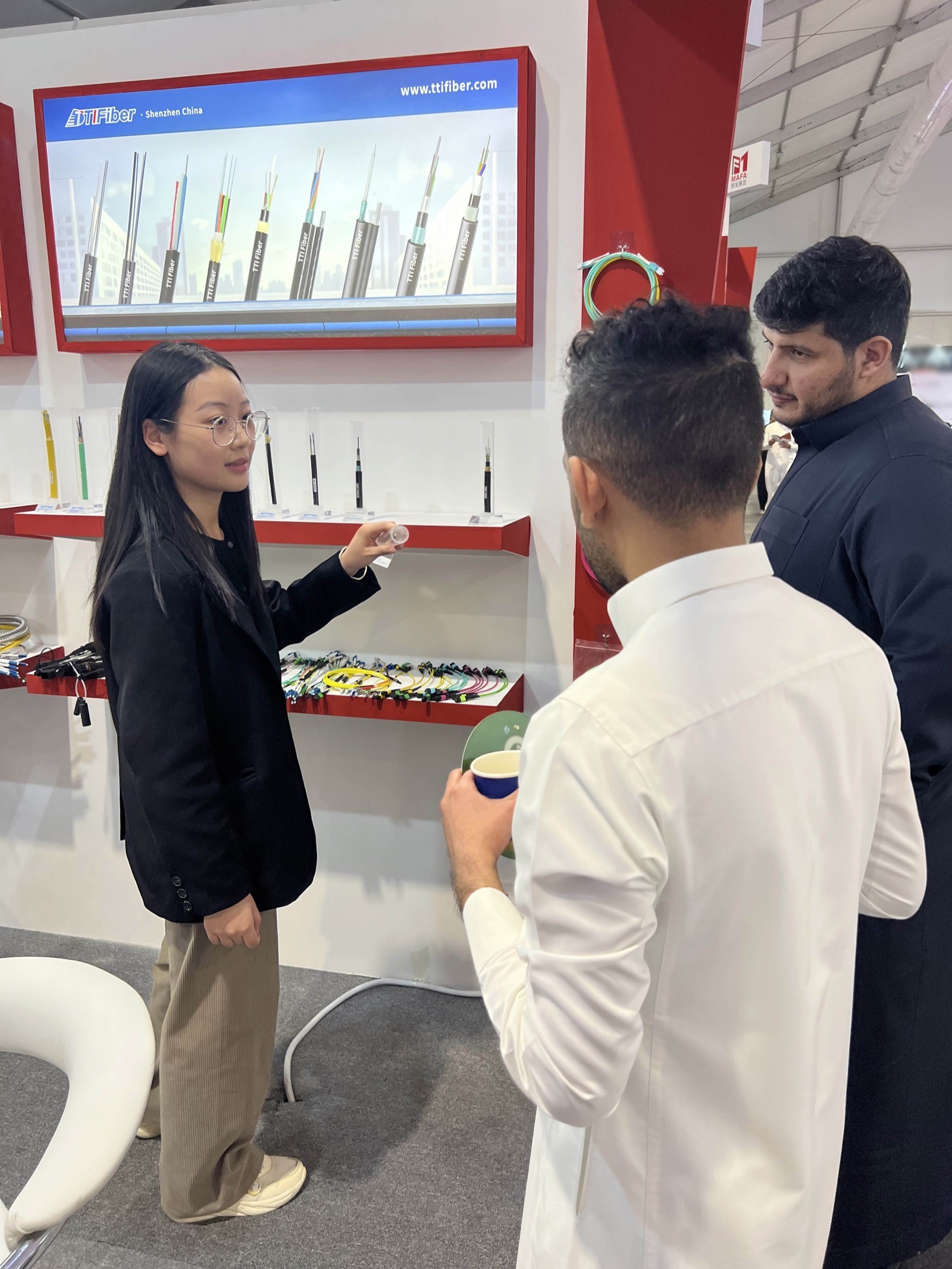 LEAP 2024 fiber patch cord display