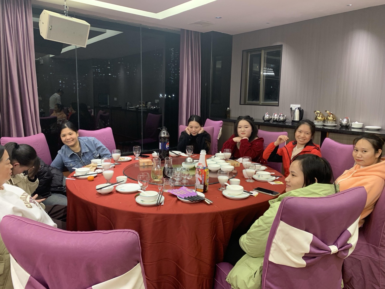 TTI Fiber annual party team toast