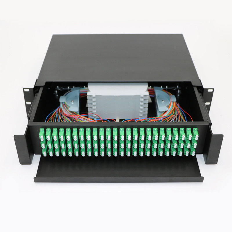 Desktop fiber optic terminal box with 12 SC adapters