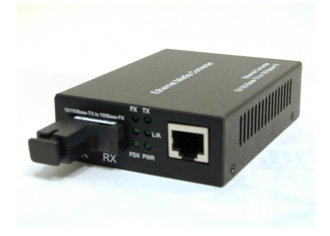 10/100M fast ethernet fiber optic media converter front view