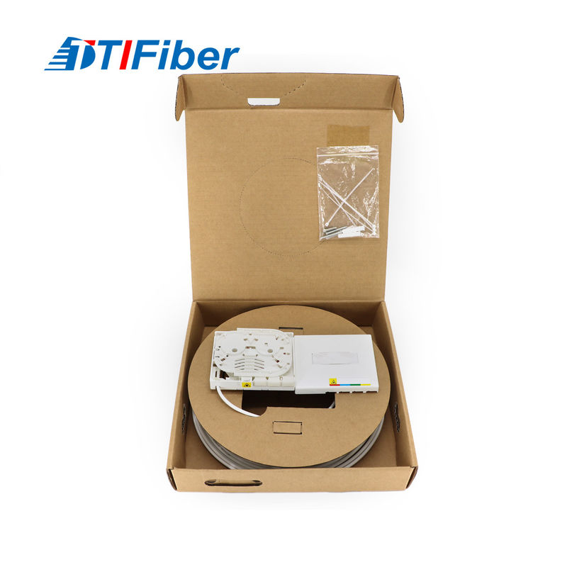 FTTH wall mount fiber terminal box with SC/APC adapters front view