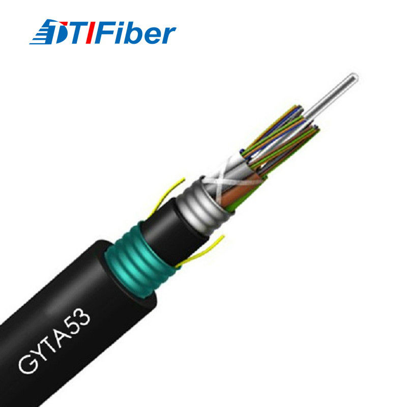 GYTA53 fiber optic cable product photo with PE outer sheath