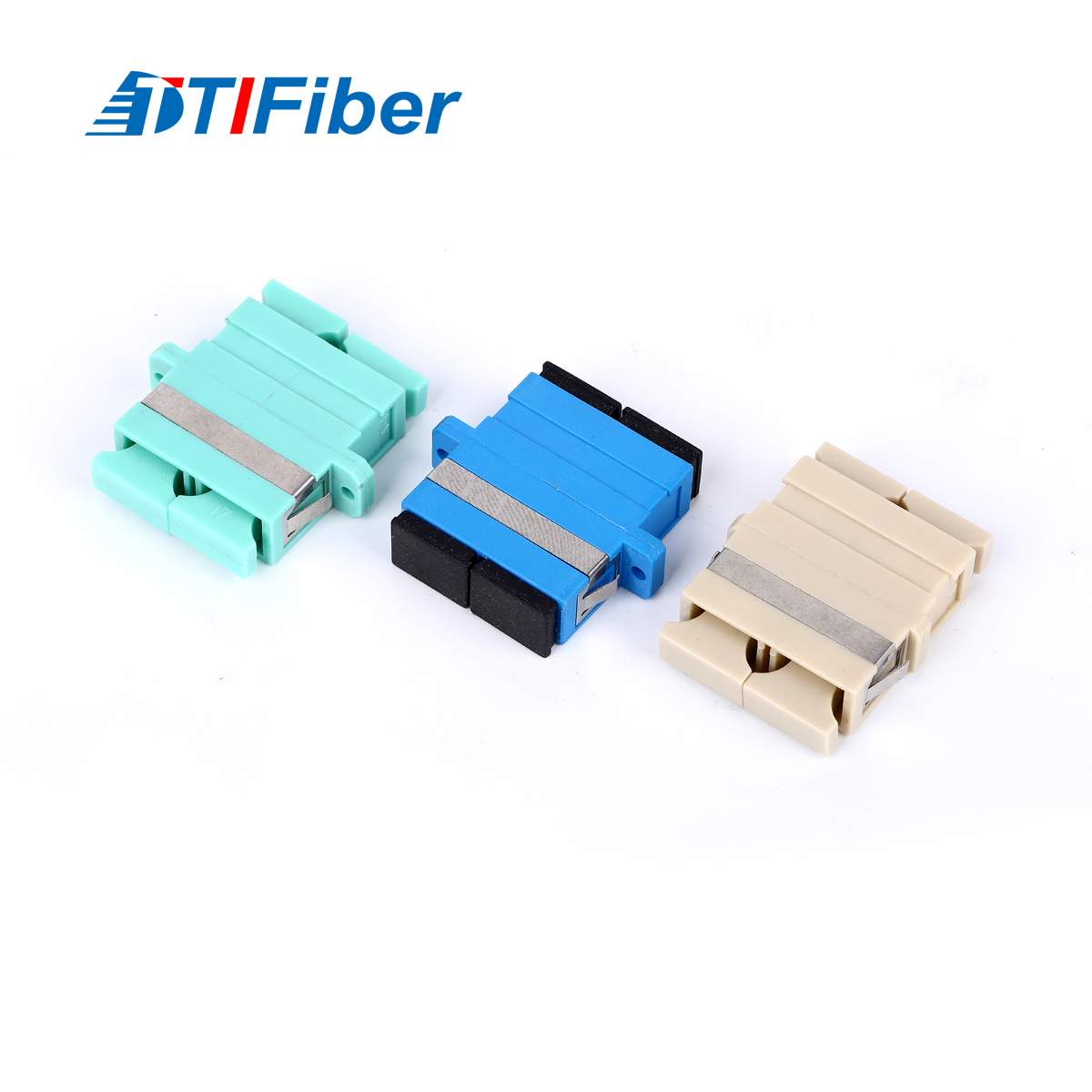 Hybrid fiber optic adapter SC to LC cross-type coupler