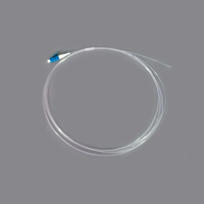 Invisible fiber optic cable compared to standard fiber showing ultra-slim profile