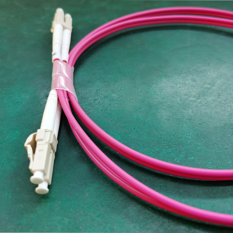 LC to LC OM4 multimode duplex fiber patch cord
