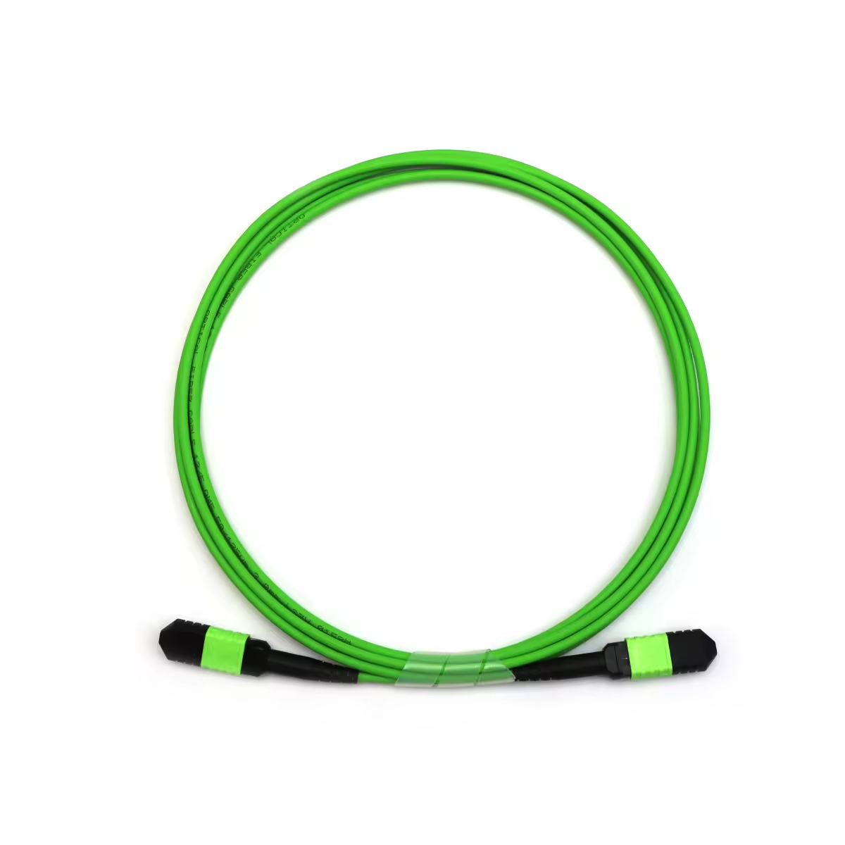 MPO/UPC OM3 12-fiber patch cord full assembly view