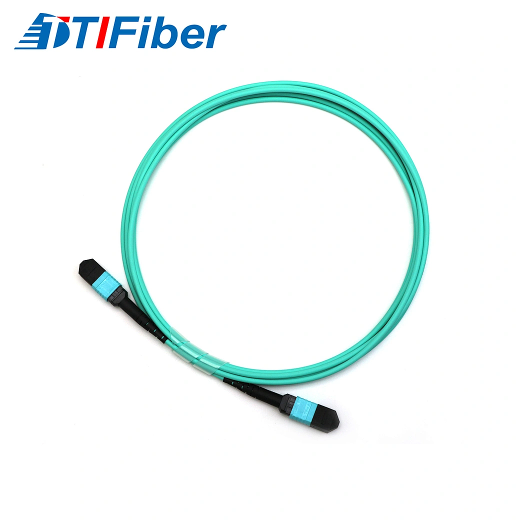 MPO/UPC OM3 patch cord aqua cable with connectors