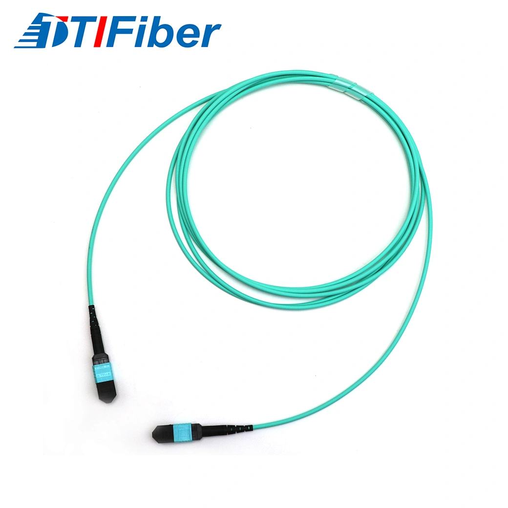 MPO/UPC OM3 12-core patch cord coiled view