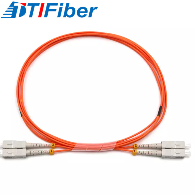 OM2 multimode 50/125μm fiber optic patch cord orange jacket