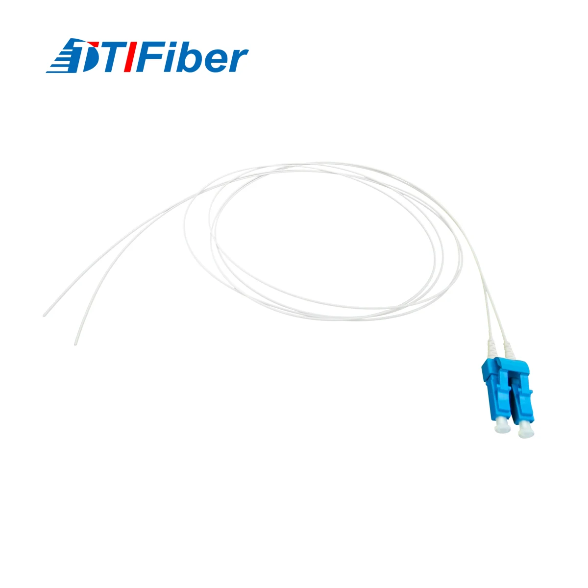 12-fiber pigtail bundle showing TIA-598 color sequence fanned out
