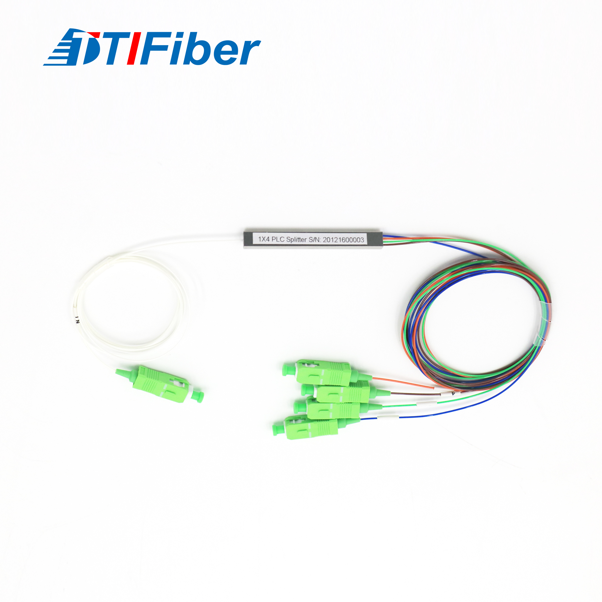 PLC splitter 1x2 bare fiber with SC/APC connectors