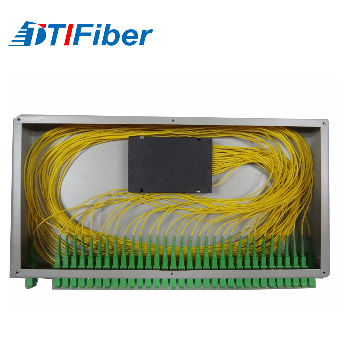 PLC splitter 1x64 rack mount chassis with SC/APC connectors