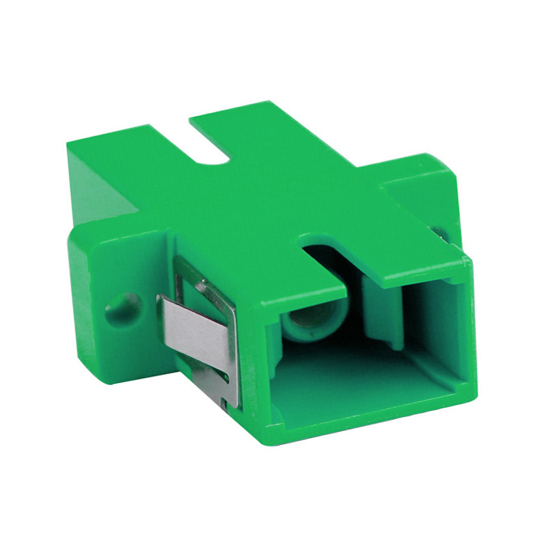 SC fiber optic adapter duplex APC green housing