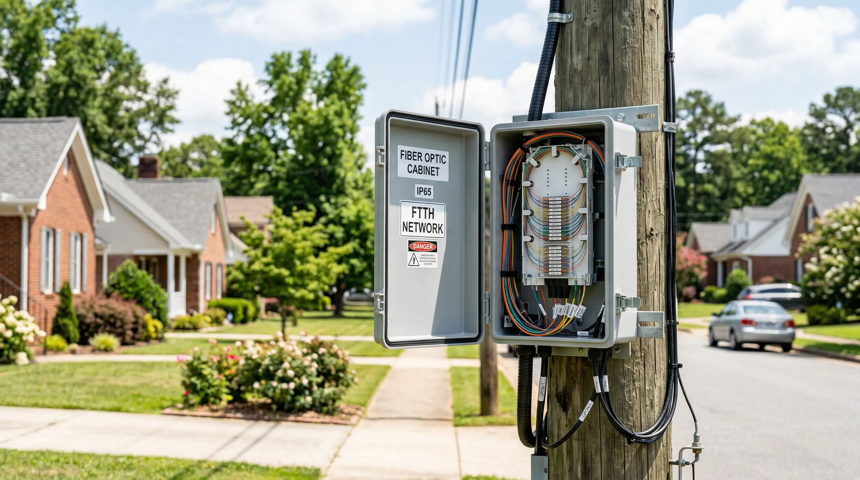 Armored duct drop cable in underground FTTH deployment