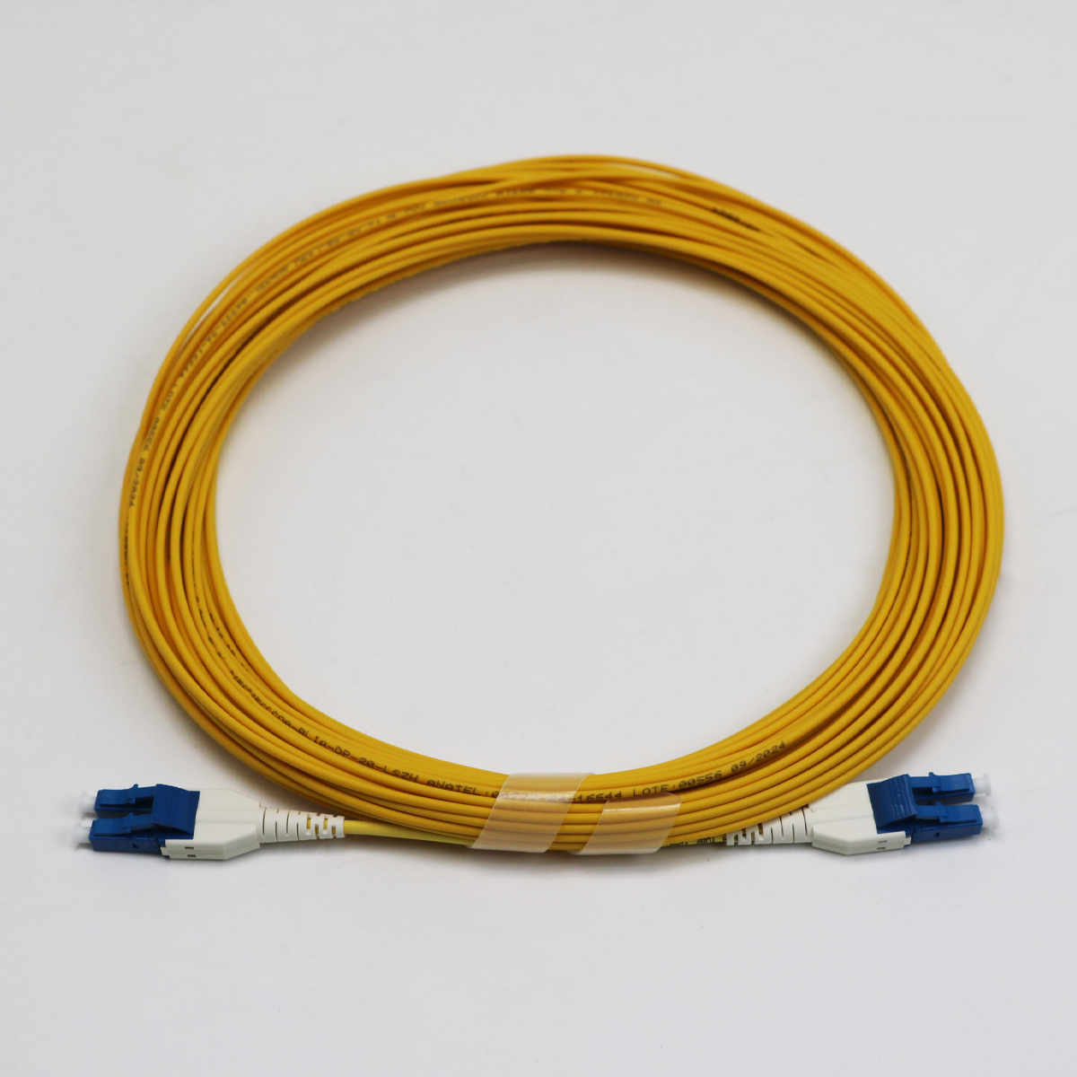 Uniboot LC duplex fiber patch cord with push-pull tab